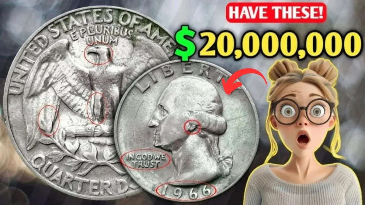 Rare 1966 Error Washington Quarter Coin Worth $20,000,000? Here’s What to Look For!