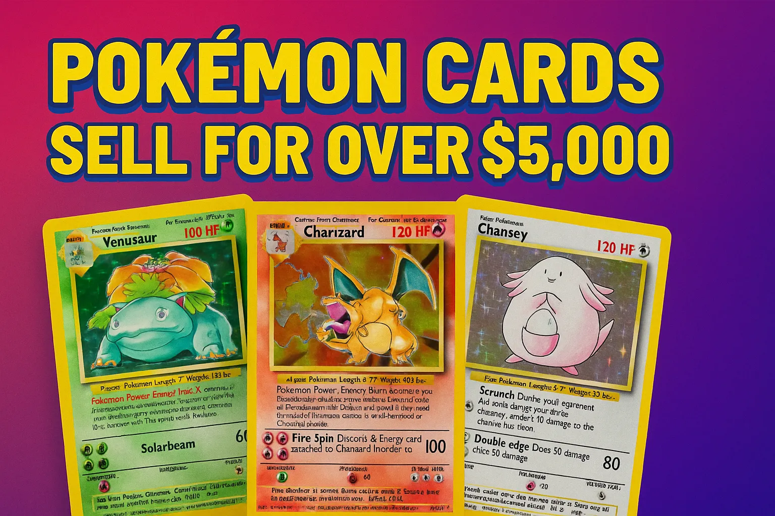 Top 5 Pokémon Cards That Could Sell for Over $5,000 Right Now